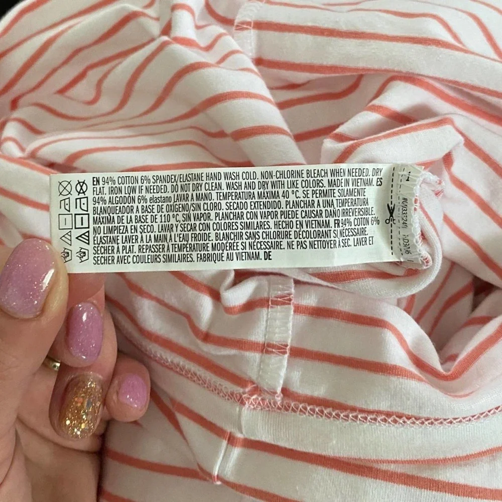 Forever 21 White & Coral Stripe Bodycon Dress - Picture 13 of 16